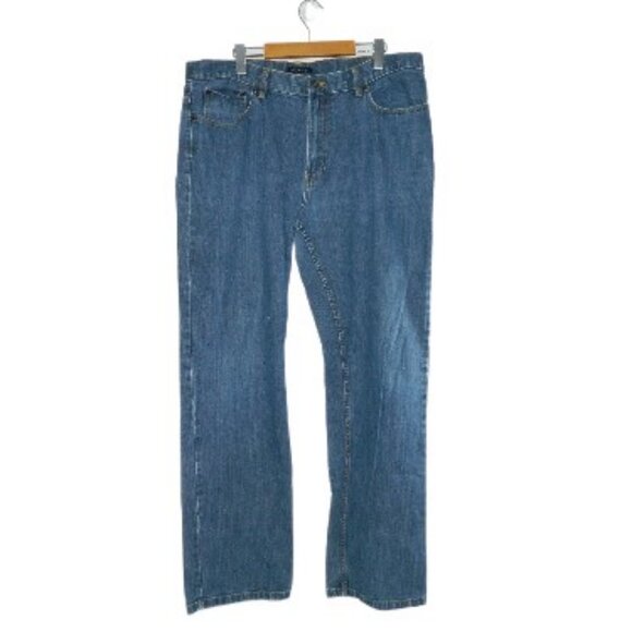 3 for/ $30 Van Heusen Studio Men’s Blue Washed Straight Leg Jeans Size 38 x 34 - Picture 1 of 7